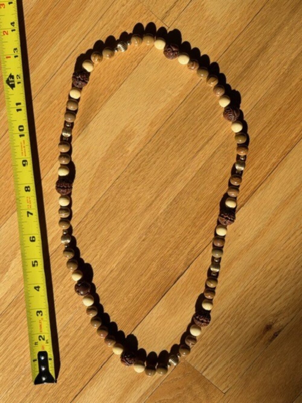 Carved Bead Necklace